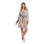 Kimono Sluiting Katoenen Jas met Contrastdetails Trussardi , Beige , D...