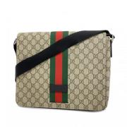 Pre-owned Plastic shoulder-bags Gucci Vintage , Beige , Heren