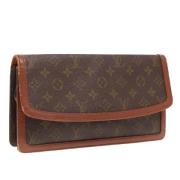 Pre-owned Canvas clutches Louis Vuitton Vintage , Brown , Dames