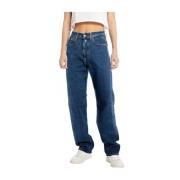 Vintage Straight Denim Jeans Replay , Blue , Dames