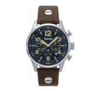 Luxe Leren Band Kwarts Horloge Timberland , Brown , Heren