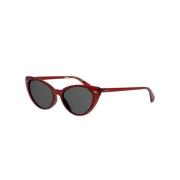 Grijze Lens Hars Frame Zonnebril Polaroid , Red , Dames