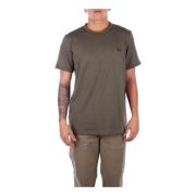 Groene Logo Front T-shirt Polo Fred Perry , Brown , Heren