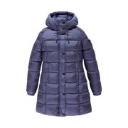 Lange Nylon Donsjas met Capuchon RefrigiWear , Purple , Dames