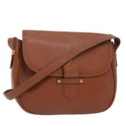 Pre-owned Leather shoulder-bags Saint Laurent Vintage , Brown , Dames