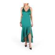 Elegante High Low Satijnen Jurk Guess , Green , Dames