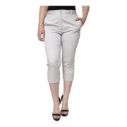 Witte Katoenen Skinny Ritsbroek Dolce & Gabbana , White , Dames