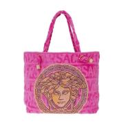 Gepersonaliseerde shopper tas Versace , Pink , Dames