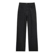 Zwarte Pinstripe Rits Jeans Vrouwen Herfst/Winter Desigual , Black , D...