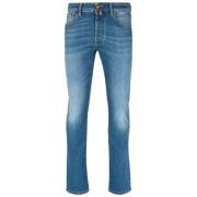 Lichtblauwe Slim Fit Denim Jeans Jacob Cohën , Blue , Heren