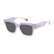 Paarse Resin Zonnebril met UV-bescherming Polaroid , Purple , Unisex