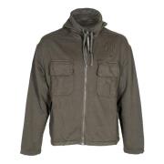 Heren hoodie met rits en zakken C.p. Company , Gray , Heren