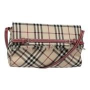 Pre-owned Canvas shoulder-bags Burberry Vintage , Beige , Dames