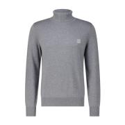 Elegant Cashmere Turtleneck Sweater Hugo Boss , Gray , Heren