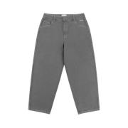 Baggy Denim Broek in Donkergrijs Dime Mtl , Gray , Heren