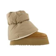 Klassieke Mini Dipper Puffer Enkellaarzen UGG , Brown , Dames