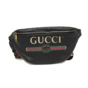 Pre-owned Leather crossbody-bags Gucci Vintage , Black , Dames