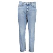 Blauwe Katoenen Mom Jeans Ultra High Tommy Hilfiger , Blue , Dames