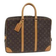 Pre-owned Canvas briefcases Louis Vuitton Vintage , Brown , Dames