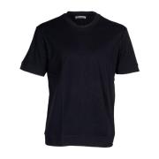 Klassiek heren T-shirt met centrale achternaad Paolo Pecora , Black , ...