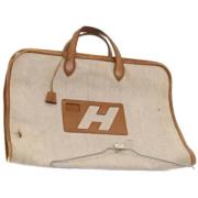 Pre-owned Canvas travel-bags Hermès Vintage , Beige , Dames