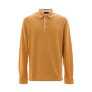 Beige Katoenen Poloshirt Corneliani , Beige , Heren