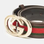 Pre-owned Canvas belts Gucci Vintage , Multicolor , Dames