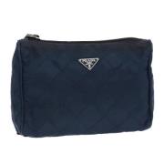 Pre-owned Nylon pouches Prada Vintage , Blue , Dames