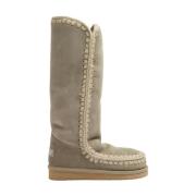 Beige Enkellaarsjes voor Vrouwen Mou , Beige , Dames