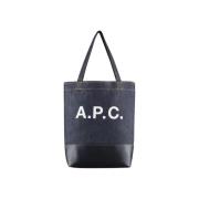 Donkerblauwe Tote Tas A.p.c. , Blue , Heren