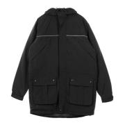 Zwarte Parka Jas voor Mannen New Era , Black , Heren