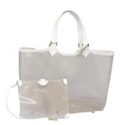 Pre-owned Vinyl totes Louis Vuitton Vintage , White , Dames