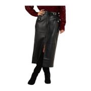 Elegante Zwarte Midi Rok Aaiko , Black , Dames