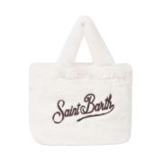 Zachte Bonttas met Handtekening Logo MC2 Saint Barth , White , Dames