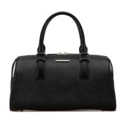 Pre-owned Leather handbags Burberry Vintage , Black , Dames