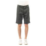 Groene Linnenmix Relaxte Shorts Mason's , Green , Heren