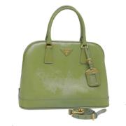 Pre-owned Leather handbags Prada Vintage , Green , Dames