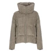 Grijze Corduroy Gewatteerde Jas voor Vrouw Save The Duck , Gray , Dame...