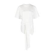 Casual Wit Katoenen T-shirt Blouse The Attico , White , Dames