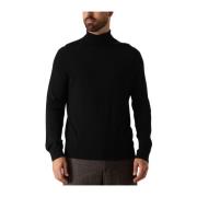 Merino Roll Neck Gebreide Trui Selected Homme , Black , Heren