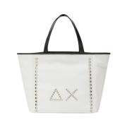 Studded Shopping Bag Sun68 , White , Dames