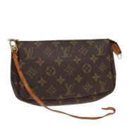 Pre-owned Canvas pouches Louis Vuitton Vintage , Brown , Dames