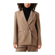 Taupe Uniform Blazer voor Vrouwen Co'Couture , Beige , Dames