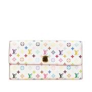 Pre-owned Leather wallets Louis Vuitton Vintage , White , Dames