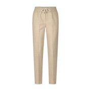 Casual broek met fijn visgraatpatroon Circolo 1901 , Beige , Dames