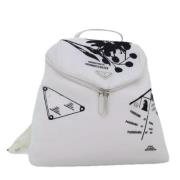 Pre-owned Nylon backpacks Prada Vintage , White , Dames