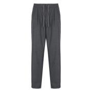 Donkergrijze Wol Elastische Taillebroek Brunello Cucinelli , Gray , He...