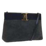 Pre-owned Suede shoulder-bags Salvatore Ferragamo Pre-owned , Blue , D...