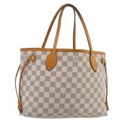 Pre-owned Canvas totes Louis Vuitton Vintage , White , Dames