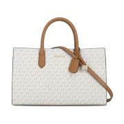 Ivoor Canvas Gecoate Tas voor Vrouw Michael Kors , Beige , Dames